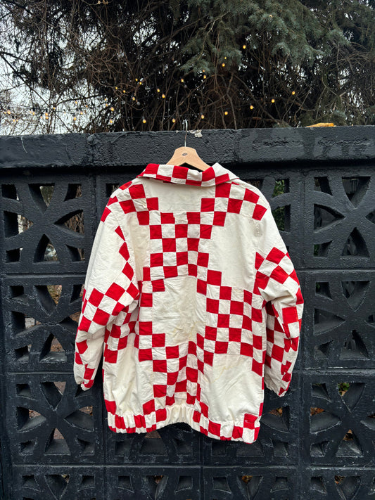 Quilted 3/4 zip
