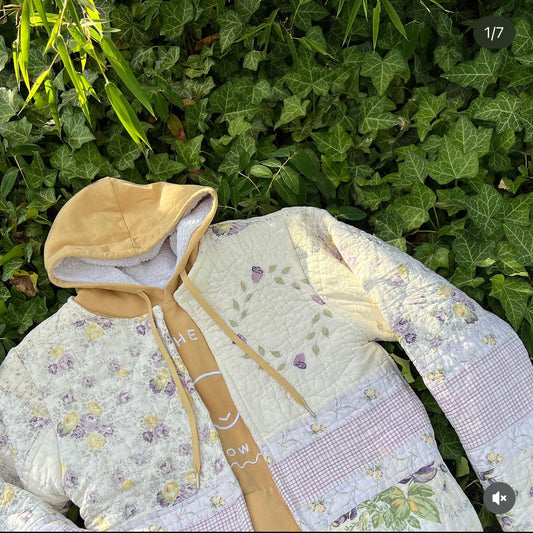 Quilted cover up jacket