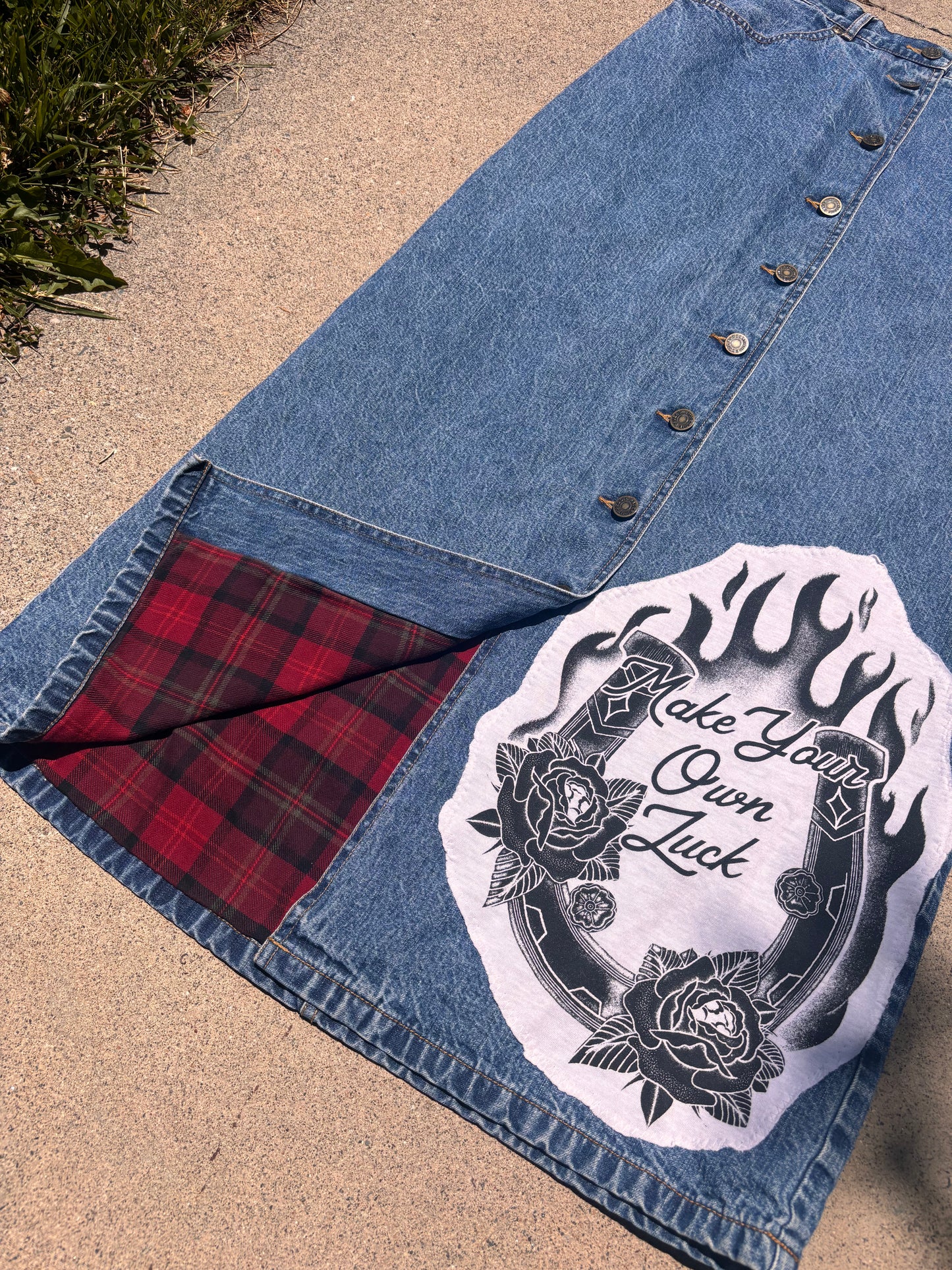Lucky denim skirt