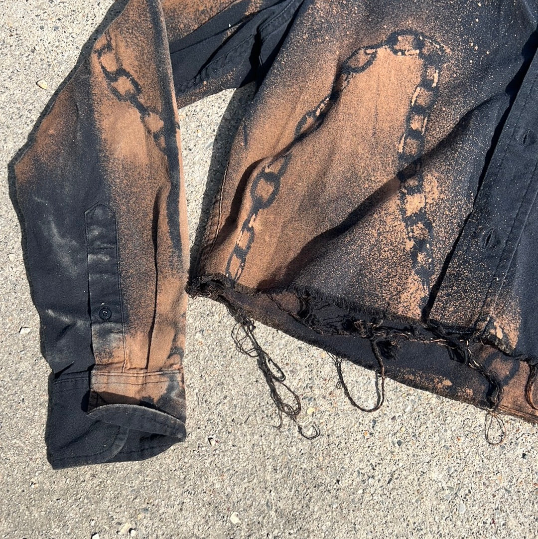 Chain Cropped button up m