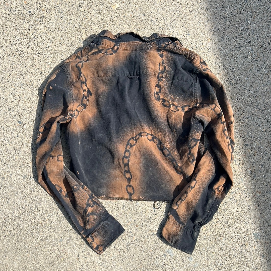 Chain Cropped button up m