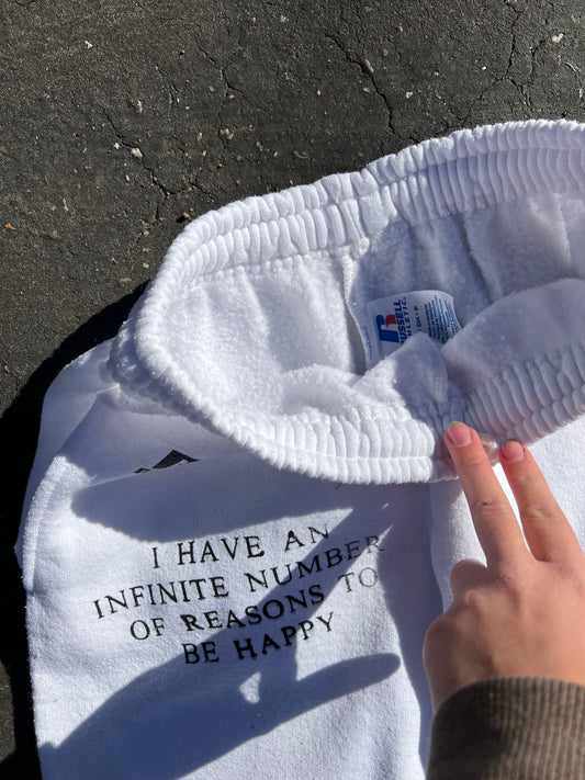 White infin sweats Small