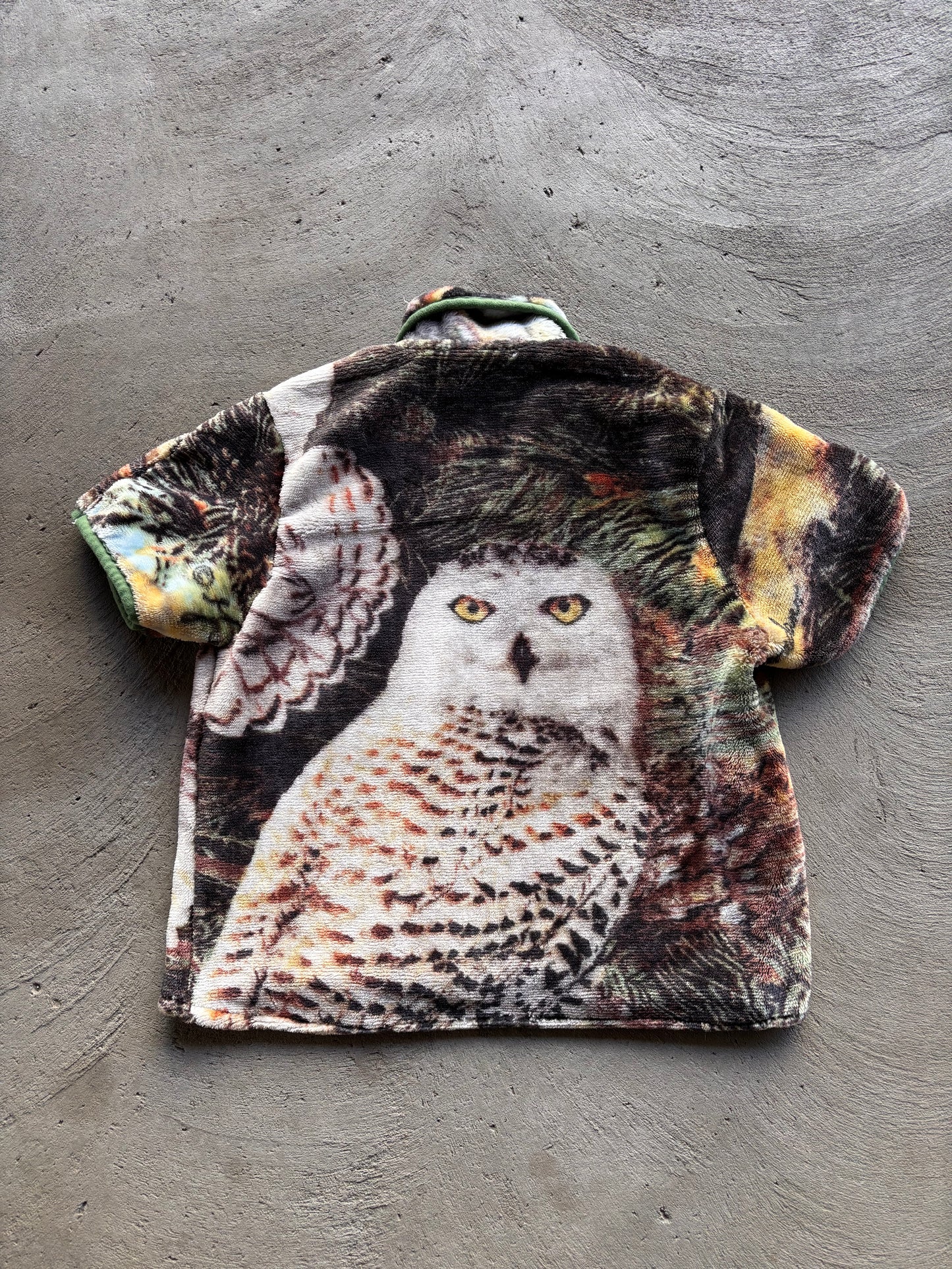 Fleece owl zip up