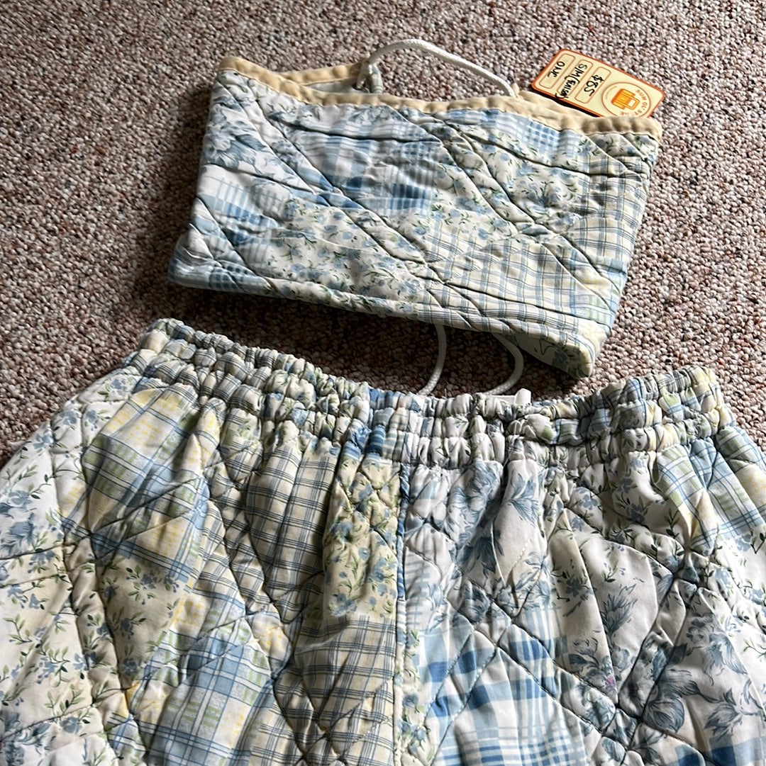 Quilted shorts set