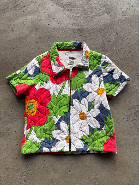 Flower quilt coat