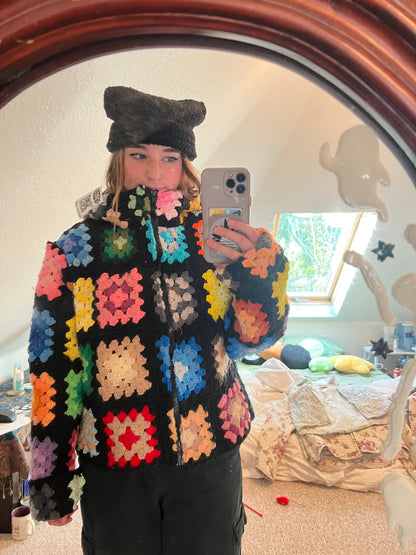 Granny square zip up