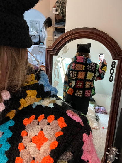 Granny square zip up