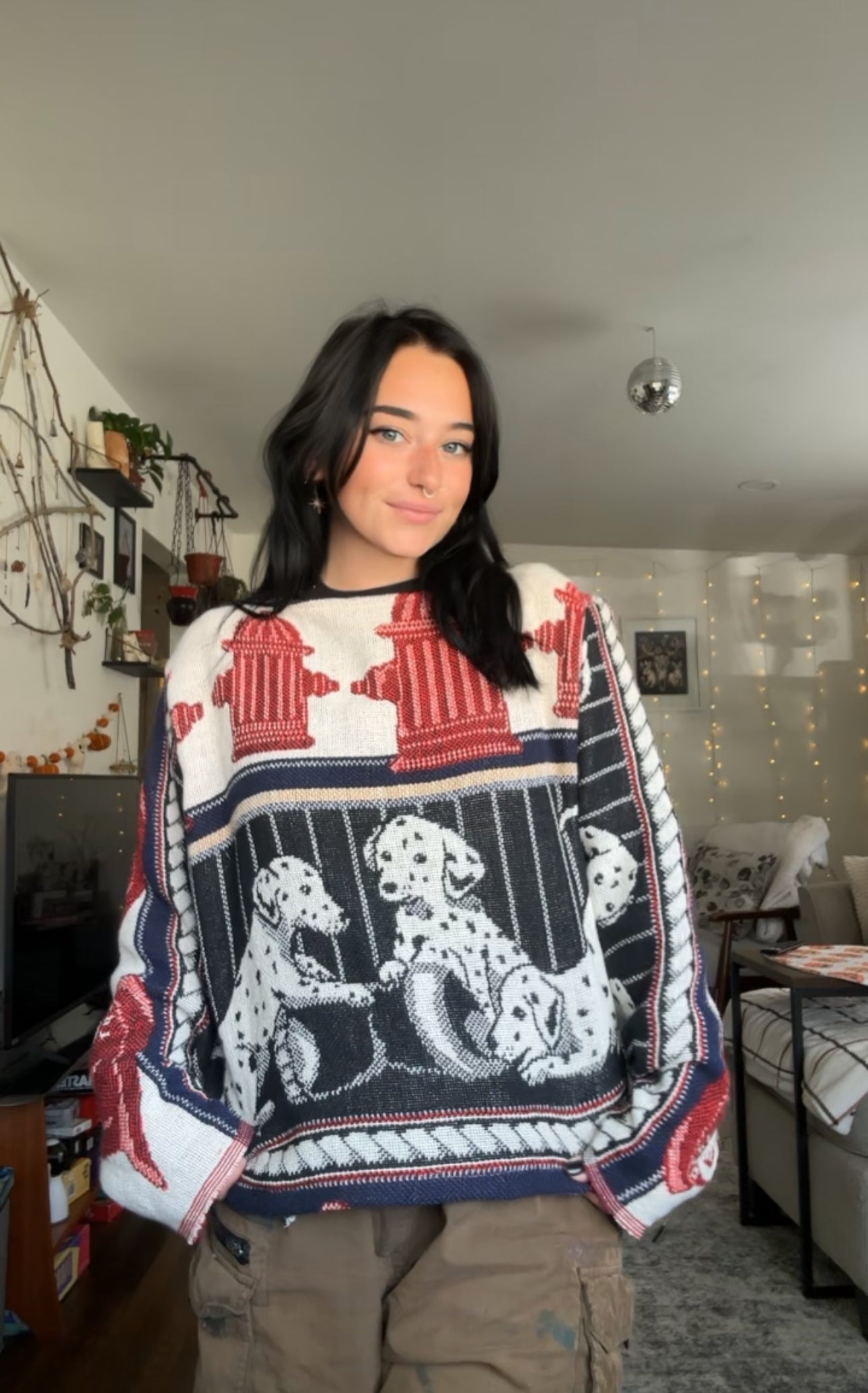 Fire dog crewneck