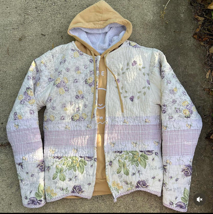 Quilted cover up jacket