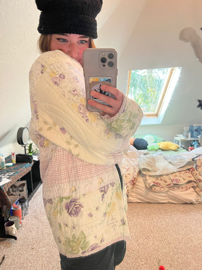 Quilted cover up jacket