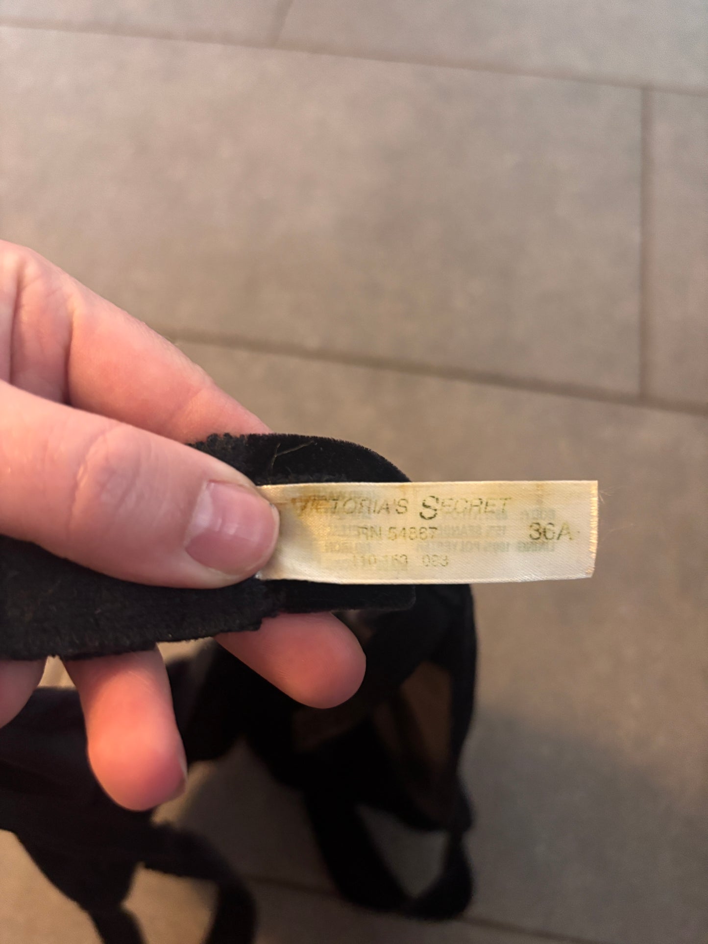 Vintage VS Black Velvet Bow Bra