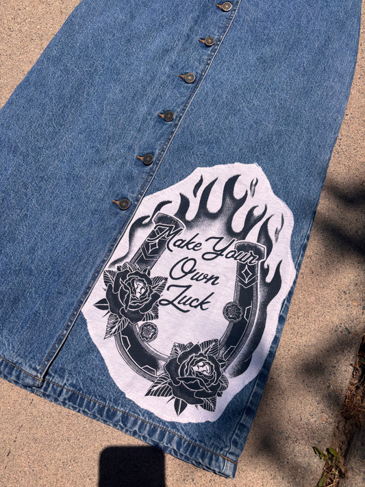 Lucky denim skirt