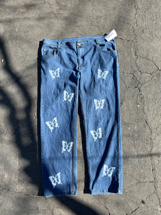 DIY Bleached Louis Vuitton Jeans 
