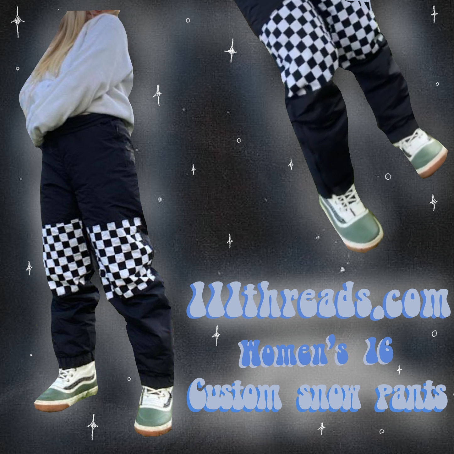 Checkered snowpants W16 M37